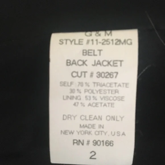 Garfield & Marks NWOT womens black jacket size 2 - Picture 4 of 4